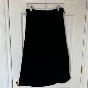 Elegant vintage Black suede Women's Skirt